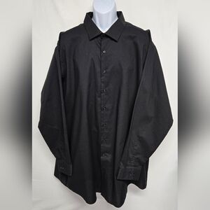 Unlisted Tall Fit 20 37/38 Black Long Sleeve Button Down Shirt Business Casual